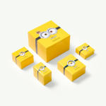 Minions Bob charm Pavé, Multicolored, Gold-tone plated